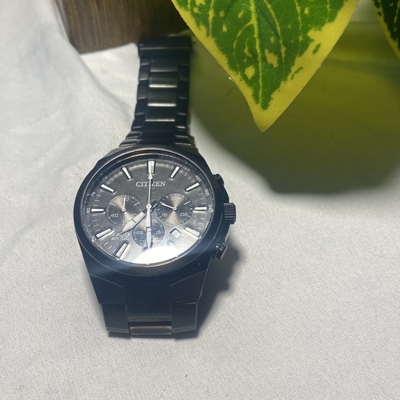 Mens Citizen Quartz Mens Watch, black Stainless Steel, Classic - Picture 4 of 13